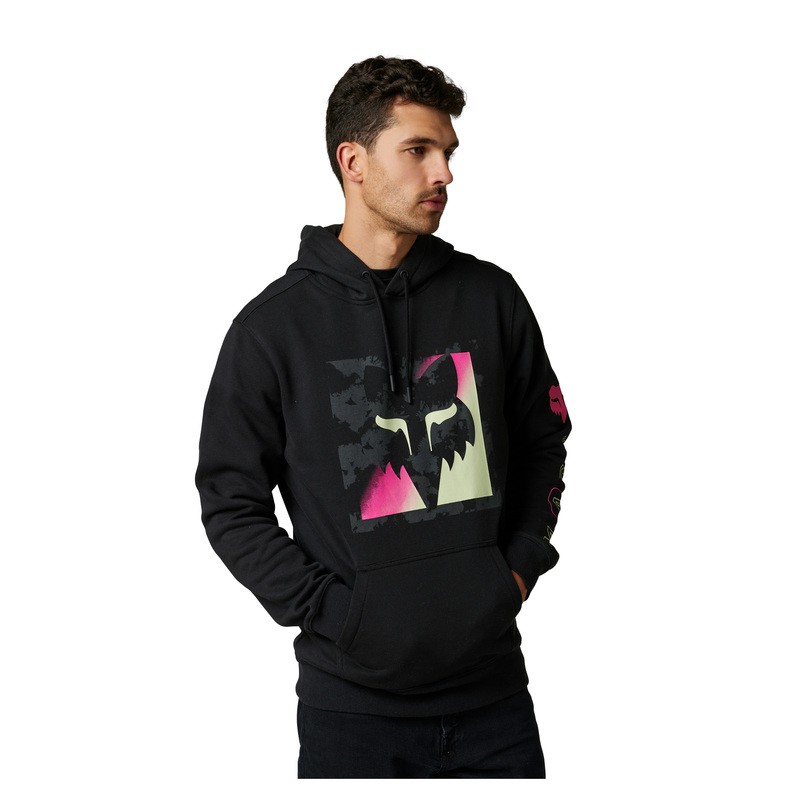 BLUZA Z KAPTUREM FOX DETONATE BLACK  ENDURO CROSS