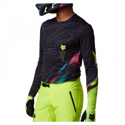 KOSZULKA ROWEROWA Z DŁUGIM RĘKAWEM FOX FLEXAIR LUNAR BLACK  ENDURO CROSS