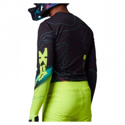 KOSZULKA ROWEROWA Z DŁUGIM RĘKAWEM FOX FLEXAIR LUNAR BLACK  ENDURO CROSS
