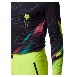 KOSZULKA ROWEROWA Z DŁUGIM RĘKAWEM FOX FLEXAIR LUNAR BLACK  ENDURO CROSS