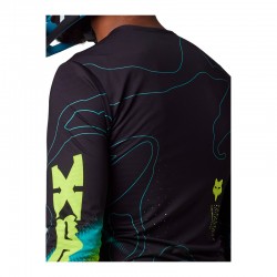 KOSZULKA ROWEROWA Z DŁUGIM RĘKAWEM FOX FLEXAIR LUNAR BLACK  ENDURO CROSS