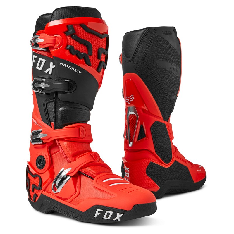 BUTY FOX INSTINCT 2.0 FLUO RED  (WKŁADKA 291MM) ENDURO CROSS