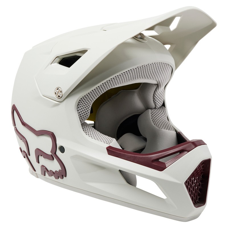KASK ROWEROWY FOX RAMPAGE VINTAGE WHITE  ENDURO CROSS