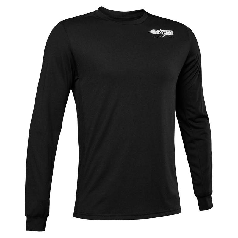 KOSZULKA ROWEROWA Z DŁUGIM RĘKAWEM FOX RANGER DR BLACK  ENDURO CROSS