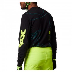 KOSZULKA ROWEROWA Z DŁUGIM RĘKAWEM FOX RANGER DR MD LUNAR BLACK  ENDURO CROSS