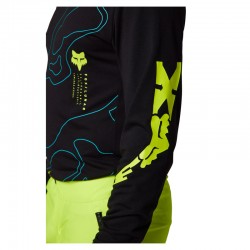 KOSZULKA ROWEROWA Z DŁUGIM RĘKAWEM FOX RANGER DR MD LUNAR BLACK  ENDURO CROSS