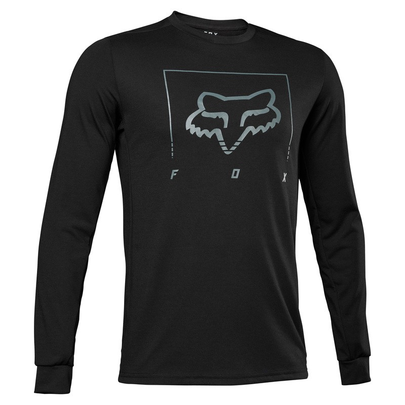 KOSZULKA ROWEROWA Z DŁUGIM RĘKAWEM FOX RANGER DR MD TRED BLACK  ENDURO CROSS