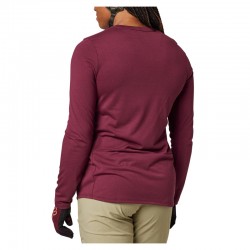 KOSZULKA ROWEROWA Z DŁUGIM RĘKAWEM FOX LADY RANGER DR MID DARK MAROON  ENDURO CROSS