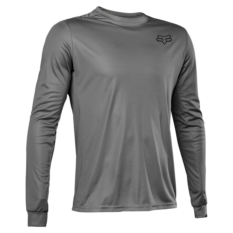KOSZULKA ROWEROWA Z DŁUGIM RĘKAWEM FOX RANGER FONT DARK GREY  ENDURO CROSS