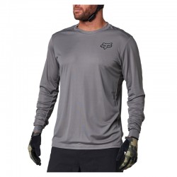 KOSZULKA ROWEROWA Z DŁUGIM RĘKAWEM FOX RANGER FONT DARK GREY  ENDURO CROSS