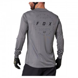 KOSZULKA ROWEROWA Z DŁUGIM RĘKAWEM FOX RANGER FONT DARK GREY  ENDURO CROSS