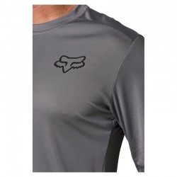KOSZULKA ROWEROWA Z DŁUGIM RĘKAWEM FOX RANGER FONT DARK GREY  ENDURO CROSS
