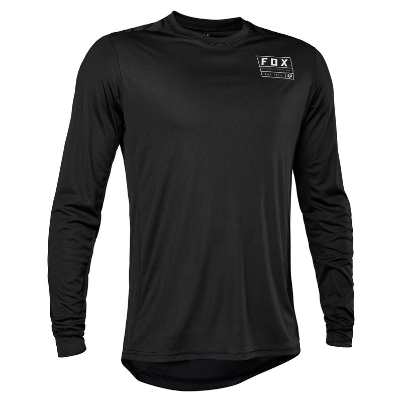 KOSZULKA ROWEROWA Z DŁUGIM RĘKAWEM FOX RANGER SWATH BLACK  ENDURO CROSS