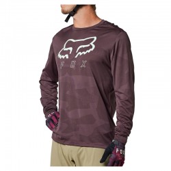 KOSZULKA ROWEROWA Z DŁUGIM RĘKAWEM FOX RANGER TRU DRI DARK MAROON  ENDURO CROSS