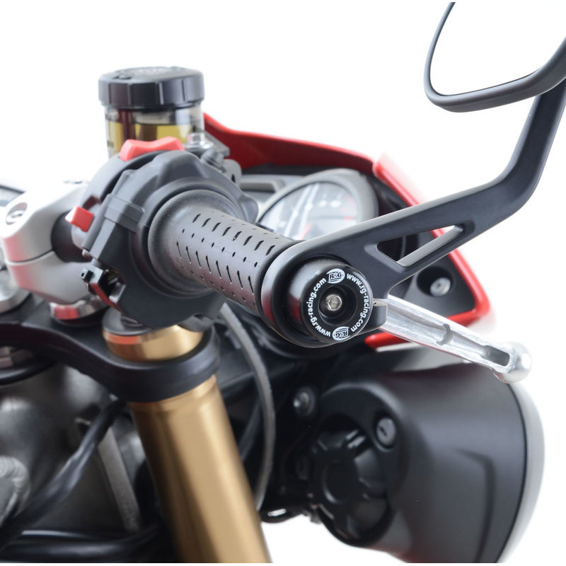KOŃCÓWKI KIEROWNICY, TRIUMPH SPEED TRP S/R 16-/RS 18-/THRUX 1200/1200R/STREET TRP 765 RS 17-, BLACK