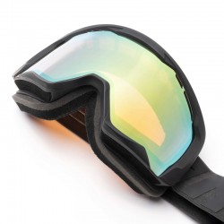 GOGLE IMX ENDURANCE SNOW BLACK MATT/BLACK - SZYBA PODWÓJNA GOLD IRRIDIUM + BROWN(1 SZYBA W ZEST.) ENDURO CROSS