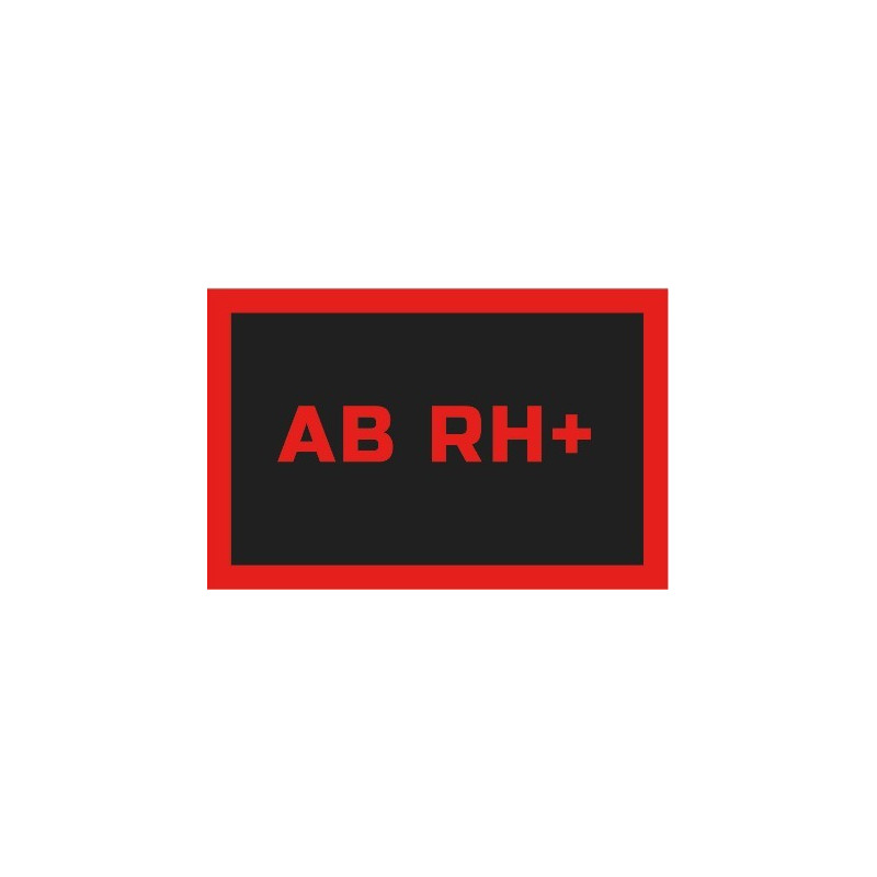 ODZNAKA NA RZEP REBELHORN GRUPA KRWI AB RH+ BLACK/RED 