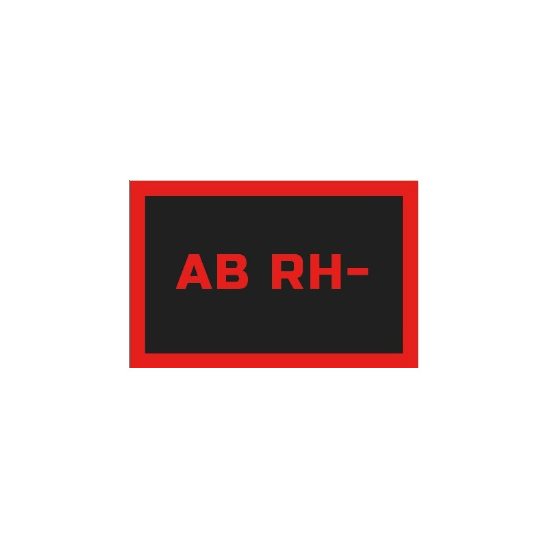 ODZNAKA NA RZEP REBELHORN GRUPA KRWI AB RH- BLACK/RED 