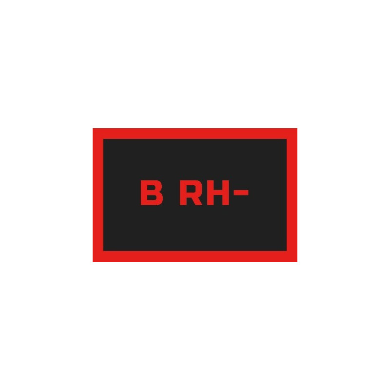 ODZNAKA NA RZEP REBELHORN GRUPA KRWI B RH- BLACK/RED 