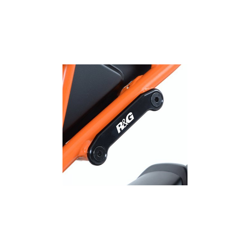 ZAŚLEPKA PODNÓŻKA, KTM RC125 / 200 / 390, PARA TYLNA, BLACK