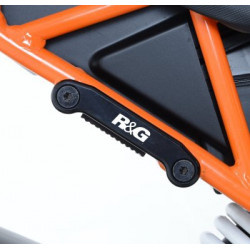 ZAŚLEPKA PODNÓŻKA, KTM RC125 / 200 / 390, PARA TYLNA, BLACK