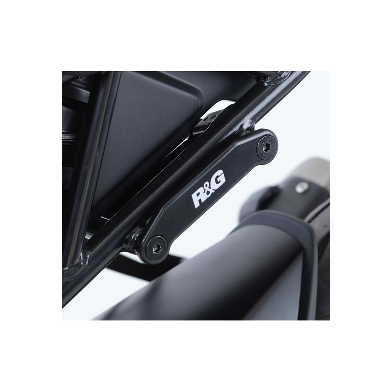 ZAŚLEPKA PODNÓŻKA, KTM RC125 (17-)/RC390 (17-), LEWA STRONA, BLACK