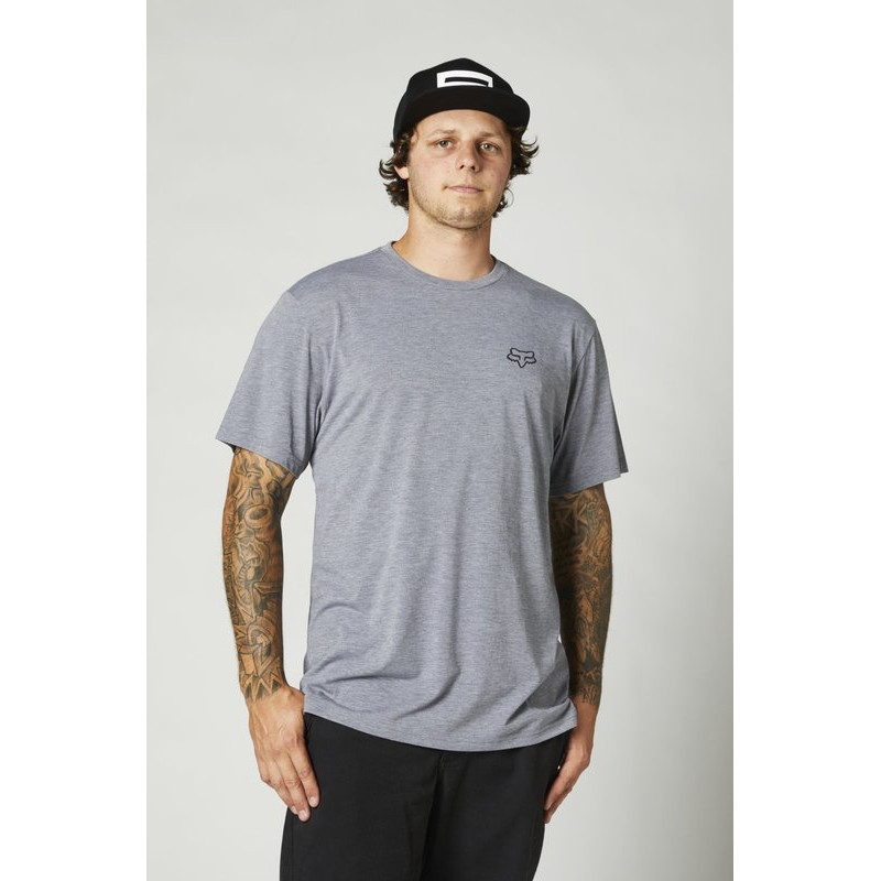T-SHIRT FOX BURNT TECH HEATHER GRAPHITE  ENDURO CROSS