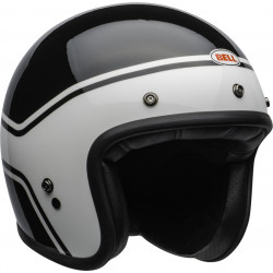 KASK BELL CUSTOM 500 DLX STREAK GLOSS BLACK/WHITE 