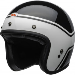 KASK BELL CUSTOM 500 DLX STREAK GLOSS BLACK/WHITE 