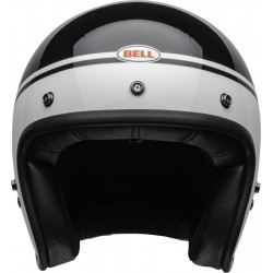 KASK BELL CUSTOM 500 DLX STREAK GLOSS BLACK/WHITE 
