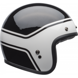 KASK BELL CUSTOM 500 DLX STREAK GLOSS BLACK/WHITE 
