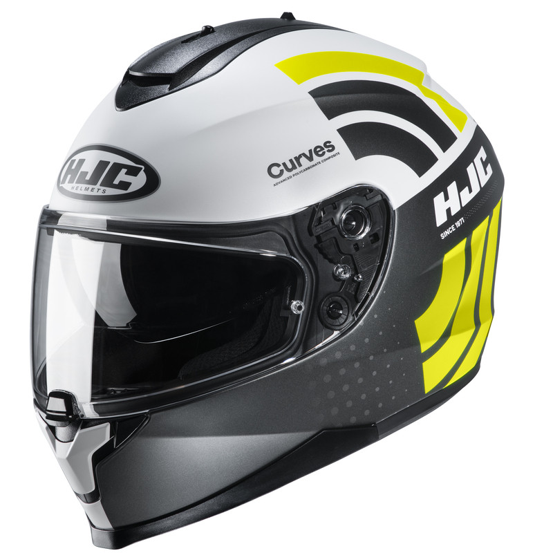 KASK HJC C70 CURVES GREY/WHITE/YELLOW 