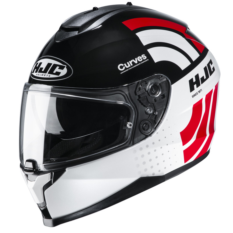 KASK HJC C70 CURVES WHITE/BLACK/RED 