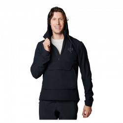 BLUZA Z KAPTUREM FOX RANGER WIND BLACK  ENDURO CROSS