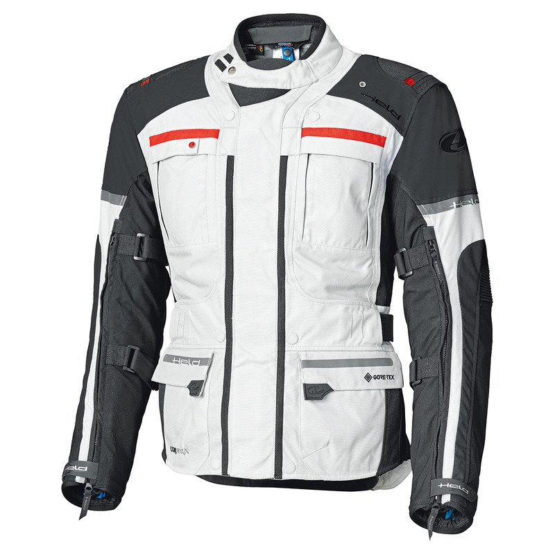 KURTKA TEKSTYLNA HELD CARESE EVO [GORE-TEX] GREY/RED 