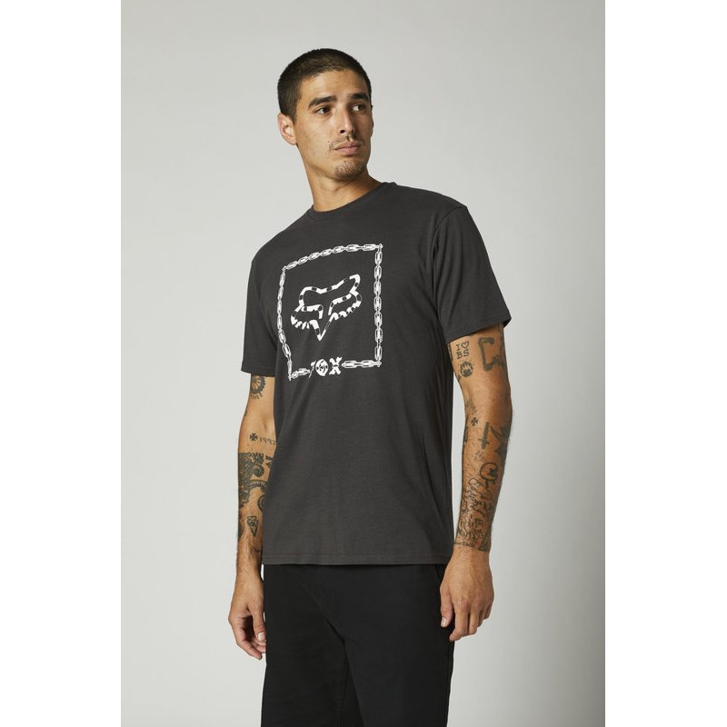 T-SHIRT FOX CELL BLOCK PREMIUM BLACK VINTAGE  ENDURO CROSS