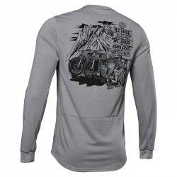 KOSZULKA ROWEROWA Z DŁUGIM RĘKAWEM FOX RANGER DR STEEL GREY  ENDURO CROSS