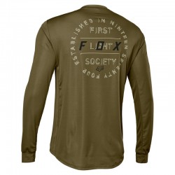 KOSZULKA ROWEROWA Z DŁUGIM RĘKAWEM FOX RANGER FONT OLIVE GREEN  ENDURO CROSS