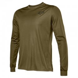 KOSZULKA ROWEROWA Z DŁUGIM RĘKAWEM FOX RANGER FONT OLIVE GREEN  ENDURO CROSS