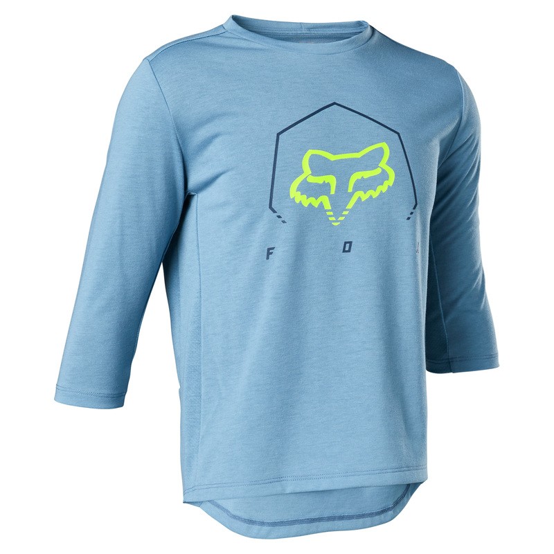 KOSZULKA ROWEROWA FOX JUNIOR RANGER DR 3/4 JERSEY DUSTY BLUE  ENDURO CROSS