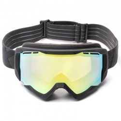 GOGLE IMX SNOW BLACK MATT/BLACK - SZYBA PODWÓJNA GOLD IRRIDIUM + BROWN(1 SZYBA W ZEST.) ENDURO CROSS