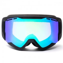 GOGLE IMX SNOW BLACK MATT/BLACK - SZYBA PODWÓJNA GREEN IRRIDIUM + BROWN (1 SZYBA W ZEST.) ENDURO CROSS