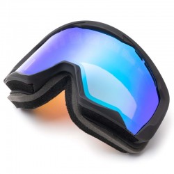 GOGLE IMX SNOW BLACK MATT/BLACK - SZYBA PODWÓJNA GREEN IRRIDIUM + BROWN (1 SZYBA W ZEST.) ENDURO CROSS
