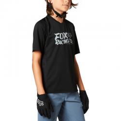 KOSZULKA ROWEROWA FOX JUNIOR DEFEND BLACK  ENDURO CROSS