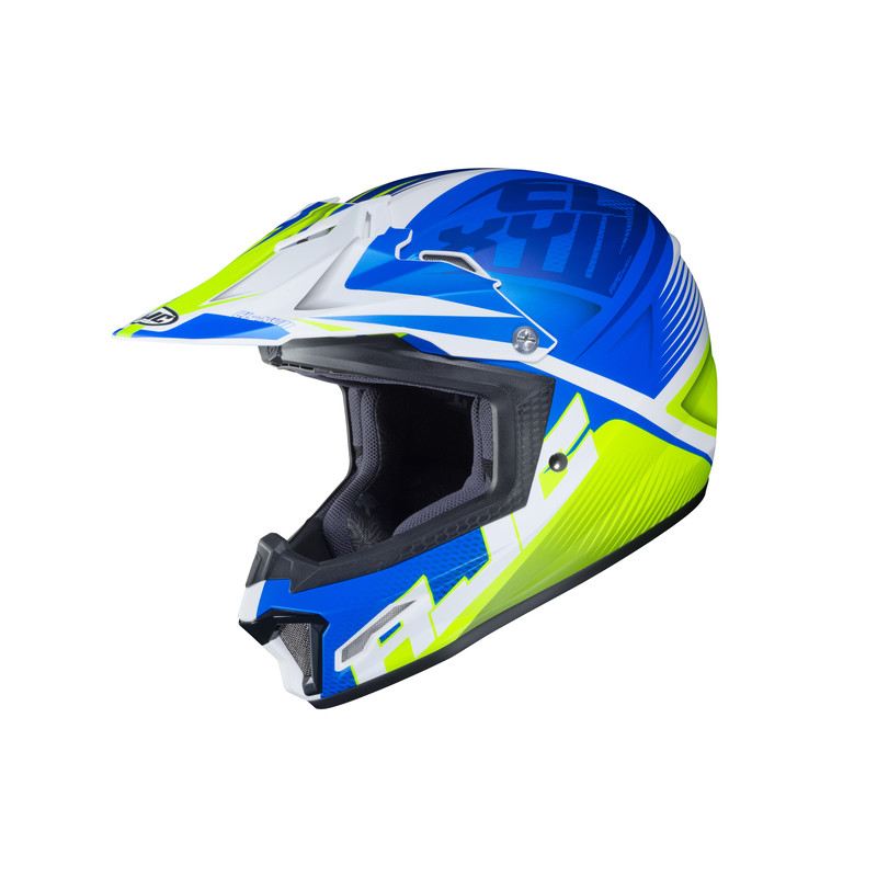 KASK HJC JUNIOR CL-XY II ELLUSION WHITE/BLUE/FLO YELLOW S