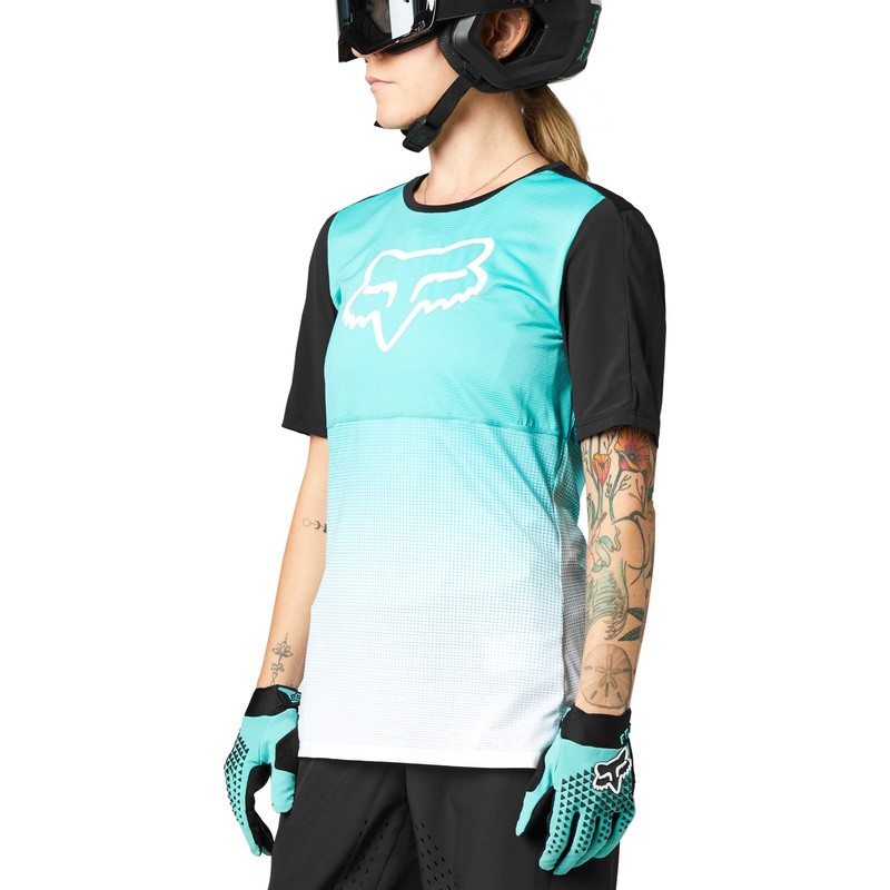 KOSZULKA ROWEROWA FOX LADY FLEXAIR TEAL  ENDURO CROSS