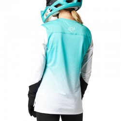KOSZULKA ROWEROWA FOX LADY Z DŁUGIM RĘKAWEM FLEXAIR TEAL  ENDURO CROSS