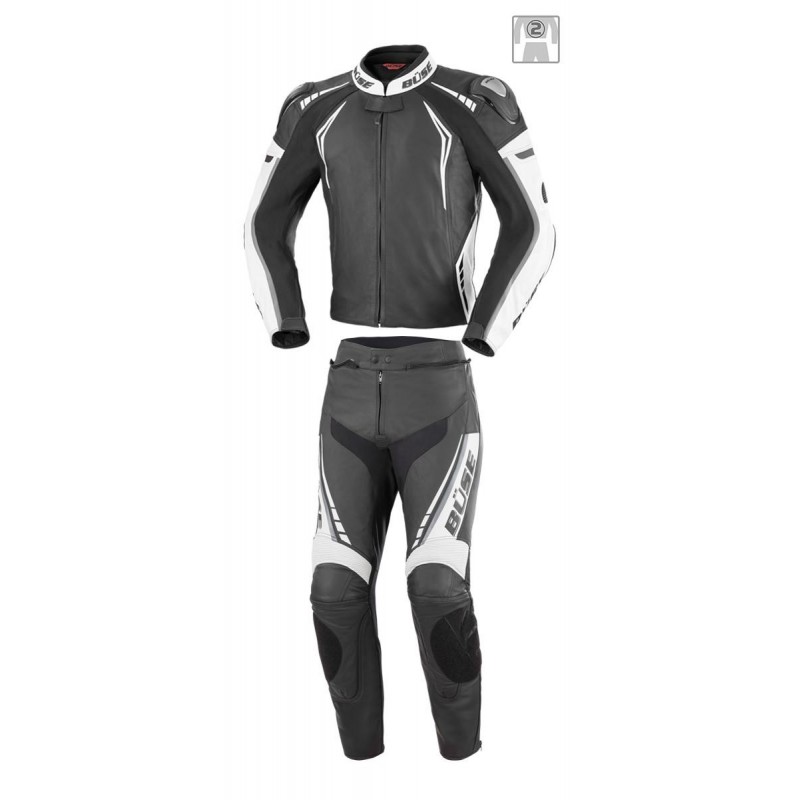 Kombinezon motocyklowy damski BUSE Silverstone Pro czarno-biały