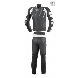 Kombinezon motocyklowy damski BUSE Silverstone Pro czarno-biały