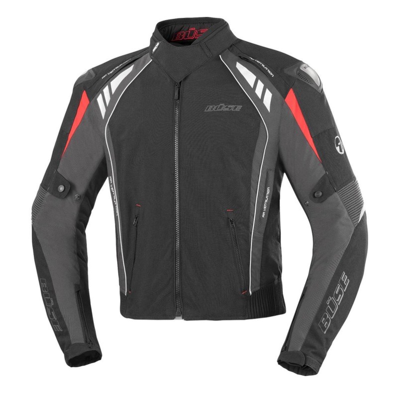 Kurtka motocyklowa BUSE B.Racing Pro czarno-antracytowa L Kurtka motocyklowa BUSE B.Racing Pro czarno-antracytowa L